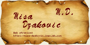 Miša Džaković vizit kartica